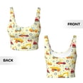 thumbnail image 6 of Goofa Heavy Equipment Printed Sports Bras for Women, High Impact Running Bra Workout Crop Tank Tops Longline Sports Bra Push up-, 6 of 9
