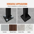 thumbnail image 6 of VEVOR 4-Step Handrail Fits 1 or 4 Steps Matte Black Stair Rail Wrought Iron Handrail with Installation Kit Hand Rails for Outdoor Steps, 6 of 10