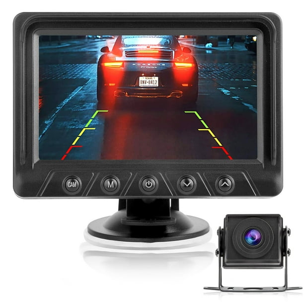 TSV Backup Camera Monitor Kit, 5inch 1080P Waterproof License Plate