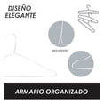 thumbnail image 2 of JAUZ IMPROVEMENT Pack 20 Ganchos Blancos con Muescas Perfectos para Organizar tu Ropa (J0287), 2 of 4