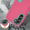 thumbnail image 4 of JTCASES Compatible with Samsung Galaxy S23 Case Heavy Duty Protective Rugged Phone Case, Full Body Anti-dust Shockproof Drop Proof Armor Durable Cover for Galaxy S23 6.1 inch, Rose/Mint, 4 of 10
