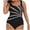 Black, variant on Gymvis Womens One Piece Swimwear Plus Size Womens Tummy Control Swim Suit High Cut Print Black Bathing Suit