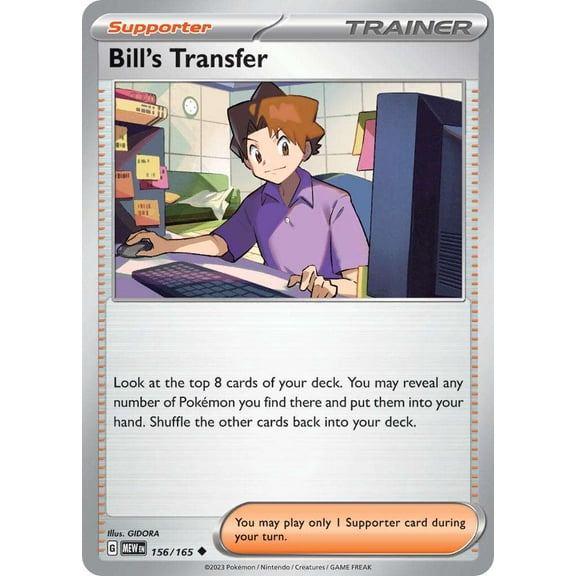 Pokemon Scarlet & Violet 151 Uncommon Bill's Transfer #156