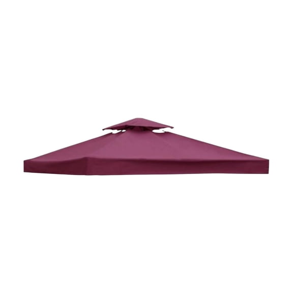 10x10Ft Gazebo Replacement Cover 2 Tier Polyester Roof Sunshade Outdoor Patio Pavilion UV Resistant
