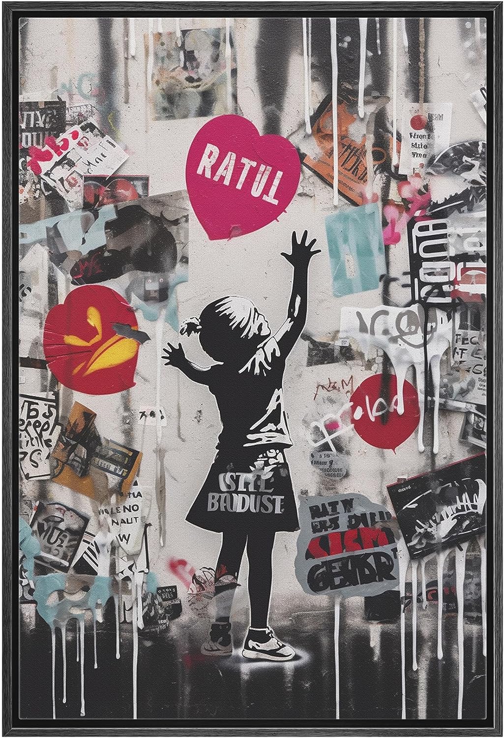 wall26 Framed Canvas Print Wall Art Banksy British Artist Deep Sea