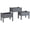 Gray, variant on 27 Gallon Patio Storage Bench with Cushion, PE Rattan Wicker Rectangle Garden Box with Handles, Dark Blue Steel Frame for Outdoor Seating and Storage