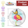 thumbnail image 5 of Round Meditation Cushion, 22" Dutch Velvet Floor Pillow with PP Cotton Filling for Yoga, Zen, Reading, and Floor Seating, Spring Butterfly Print, 5 of 5