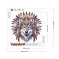 thumbnail image 2 of Pintura de diamante 5D DIY, taladro parcial con forma especial, decoración de lobo indio, 30x30cm, 2 of 9