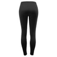 thumbnail image 4 of FashionMille Women's Solid Basic High Waisted Elastic Jersey Full Length Leggings Pant, 4 of 5