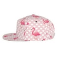 thumbnail image 3 of Balery Baseball Cap Flat Bill Hats for Men Adjustable Size for Running Workouts and Outdoor Activities All Seasons Dad Hat(Cute Flamingo with Heart ), 3 of 9