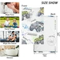 thumbnail image 3 of GZHJMY Face Hand Towel Set Cartoon Monster Trucks Cotton Washcloths, Quick-Dry Highly Absorbent Bath Towel- Pack of 2 Washcloths, 3 of 7