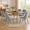 Grey, variant on Modern Upholstered Dining Chairs with Thick Cushion & Curved Back, Dining Side Chairs with Solid Wood Legs for Dining Room,Kitchen,Cafe, Set of 4,Beige