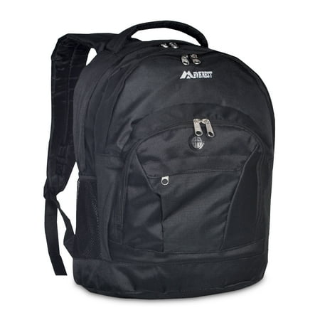 Everest Unisex Deluxe Double Compartment Backpack 4045CD Black