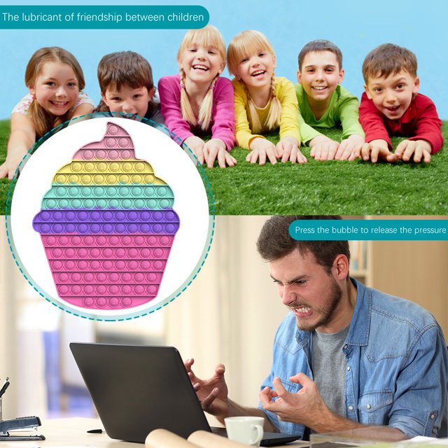 Silicona Rainbow Push Bubble Board Autismo Juguete Niños Educación Juguete (B) Ehuebsd Para estrenar