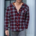 thumbnail image 2 of LIaqionyy Mens Plaid Big and Tall Tops Shirt Jacket Sherpa Fleece Lined Long Sleeve Warm Button down Winter Jackets, 2 of 4