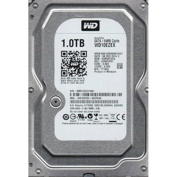 WD10EZEX00ZF5A0, DCM EGRNKT2CG, Western Digital 1TB SATA 3.5 Hard