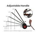 thumbnail image 3 of Pelle à Neige en Acier Robuste de 29 Pouces avec Roues Doubles – Lame Inclinée à 5 Positions – Poignée en T Ajustable – Pousse-Neige Ergonomique pour Entrées, Trottoirs, Déneigement Hivernal, 3 of 8