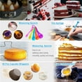 thumbnail image 5 of 398PCS Professional Cake Decorating Kit - Baking Supplies Set with 3 Springform Pans, Turntable, 48 Piping Tips, 4 Russian Nozzles & Fondant Tools for Beginners, 5 of 8