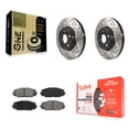 thumbnail image 1 of Transit Auto Front Coated Drilled Slotted Disc Brake Rotors and Semi-Metallic Pads Kit for Car Toyota Corolla Matrix Pontiac Vibe Scion xD KDS-100105, 1 of 11