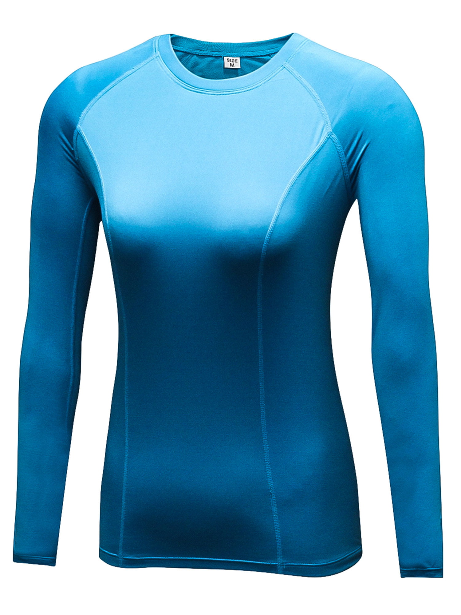Meraki Women's Long Sleeve Compression Top Gym Yoga Running Shirt Base Layer 