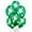 Emerald Green With White, variant on PMU 100 Pcs Graduation Balloons PartyTex 11 inch Premium Emerald Green with All-Over Print White Grad Caps-Confetti and Streamers Graduation Party Decorations