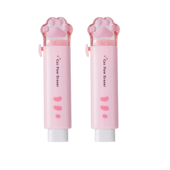 Fnochy Cute Rubber Pencil Eraser, Cat Paw Stationery, Easy to Use, Fun Office Supplies, Perfect Gift for Students - Adorable Design for Happy Learning!