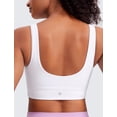 thumbnail image 4 of Sujetador deportivo CRZ YOGA Butterluxe, espalda en U, cuello redondo, acolchado, blanco, 4 of 5