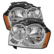 For 05-07 Jeep Grand Cherokee TD Crystal Headlights (Chrome) TD-HD-JH-JGC05-AM-C