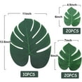 thumbnail image 2 of 50PCS Fake Tropical Monstera Faux Palm Leaves for Safari Jungle Hawaiian Luau Party Table Decoration Wedding Birthday Beach Theme Party, 2 of 8