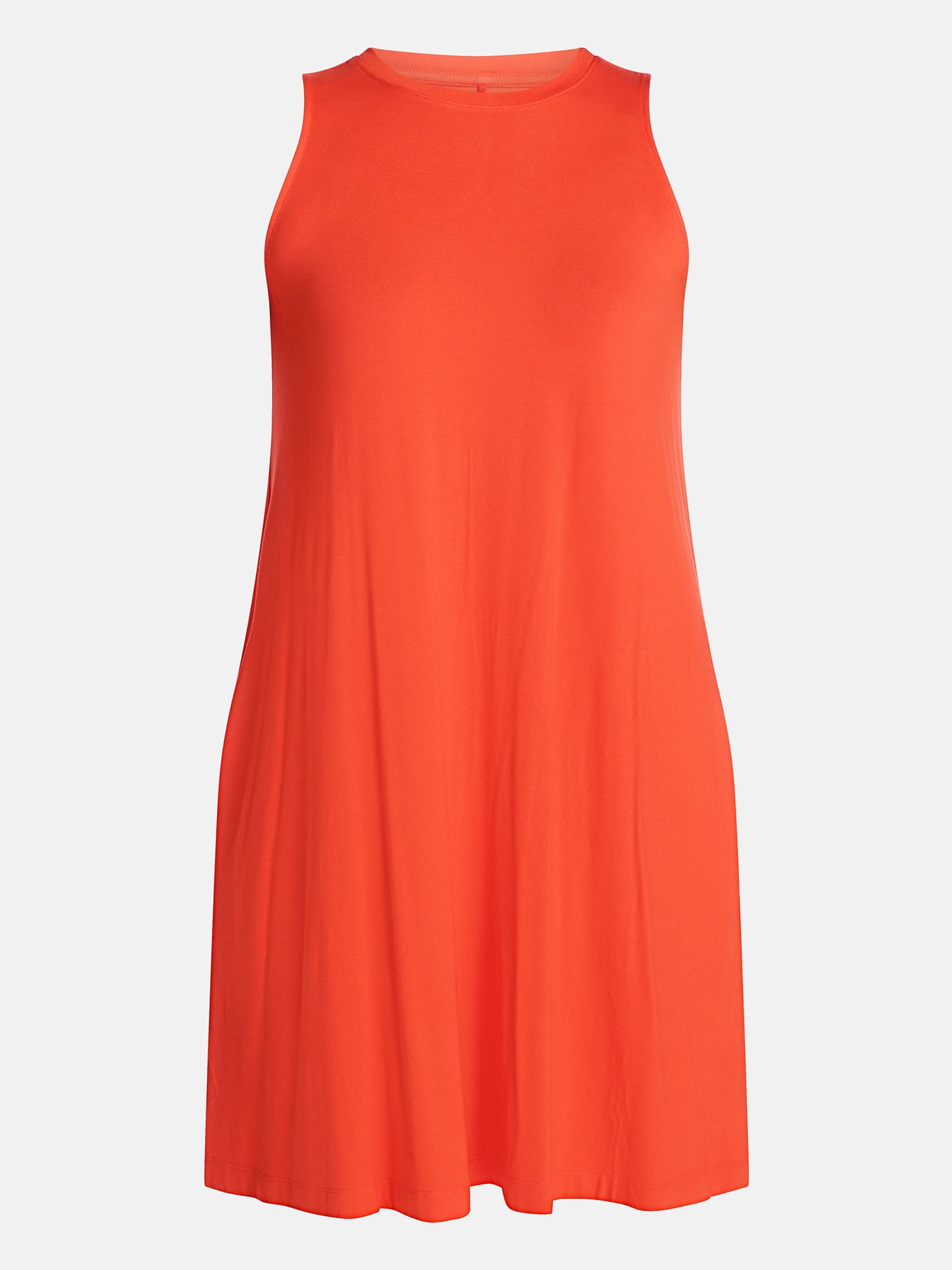 Time and Tru Women’s Sleeveless Knit Swing Dress, Sizes XS-XXXL