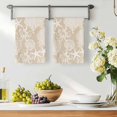 thumbnail image 3 of Brown Beige Coastal Kitchen Towels Set of 1, Nautical Coral Starfish Shell Octopus Sea Absorbent Dish Towels for Kitchen, Microfiber Hand Towel, Quick Drying Tea Towel for Cleaning Dishcloths, 3 of 7