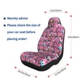thumbnail image 4 of Naloa Colorful Cute French Bulldog Car Seat Covers 2PCs Front Car Seat Covers Universal fit for Most Cars SUVs and Trucks - 2 PCS, 4 of 5