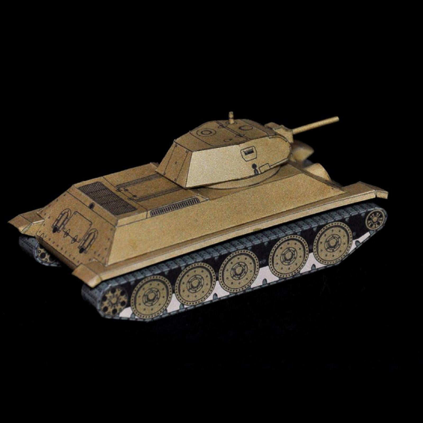 1:50 T-34 Medium Tank Paper Military Model Armored Vehicle Armored Car Collection (Unassembled Kit )