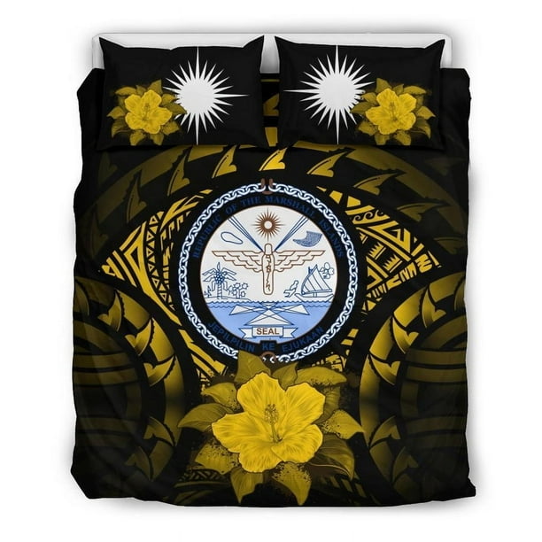 Juego de cama Hibiscus Amarillo Isla Marshall