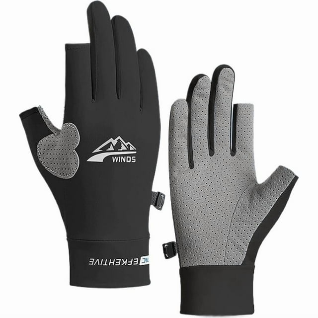 Unisex Finger Fishing Gloves Breathable UV Sun Protection Grip Gloves