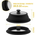 thumbnail image 5 of Vented Tempered Glass Lid Wok Lid for Stockpot Pot Pan, 10.5 inch Multifunction Silicone Cover Collapsible Microwave Splatter Lid Cover Microwave Safe, 5 of 8