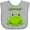 AC-Heather Grey, variant on Inktastic Kisses? Cute Frog Boys or Girls Baby Bib