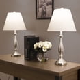 thumbnail image 3 of Brushed Steel Table Lamps - Set of 2, 3 of 6