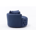 thumbnail image 3 of CAROCC Modern Akili Swivel Accent Chair Barrel Chair for Hotel Living Room Modern leisure Chair Navy Fabric, 3 of 7