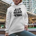 thumbnail image 2 of Funny Dear Santa, Just Bring Wine, Christmas Merch Gift, White Hooded Sweatshirt or Hoodie, Small, 2 of 5