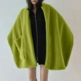 thumbnail image 5 of Ediodpoh Ladies Fashion Casual One Large Pocket Lamb Wool Warm Shawl Scarf for Outdoor and Home Use Light Green, 5 of 6