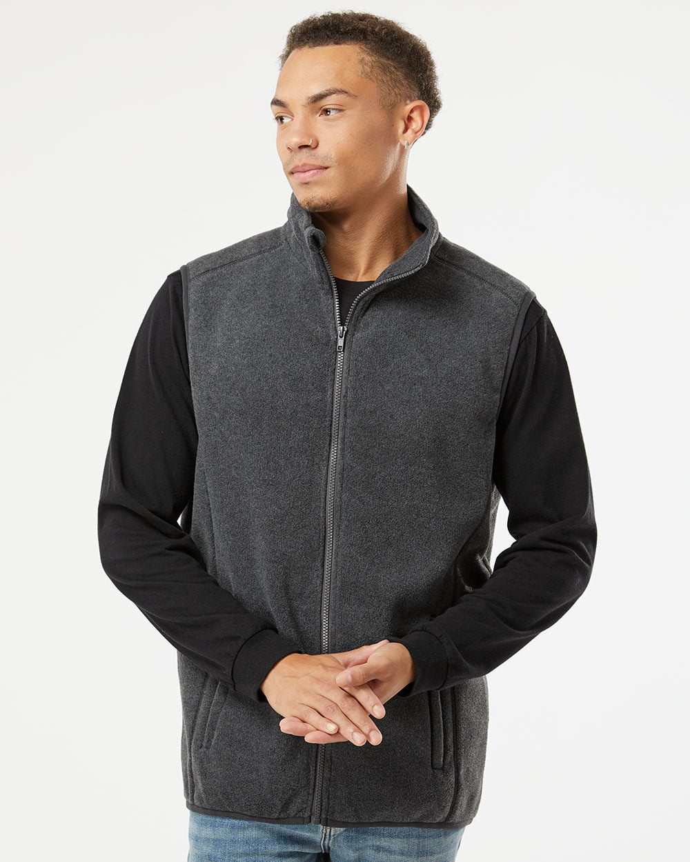 Men's Polar Fleece Vest - RED/ BLACK PLAID - 3XL - Walmart.com