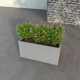 thumbnail image 6 of LeisureMod Flora Fiberstone and MGO Clay Planter, Mid-Century Modern Rectangular Planter Pot for Indoor and Outdoor in Grey (24" Height), 6 of 9