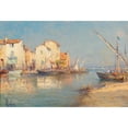 thumbnail image 3 of Henry Malfroy 24x18 Black Modern Framed Museum Art Print Titled - Pattern of Martigues, 3 of 5