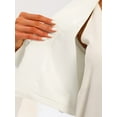 thumbnail image 5 of DARING DIVA Women's Notched Lapel Business Cropped Blazer S White, 5 of 6