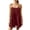 #121-Wine, variant on TaTaai Women's Summer Spring Casual Solid Color Sleeveless Backless Dress with Adjustable Spaghetti Straps Gift