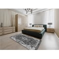 thumbnail image 5 of Ahgly Company Machine Washable Indoor Square Transitional Dark Gray Area Rugs, 3' Square, 5 of 7