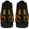 thumbnail image 3 of Coolcustomize Mens High Top Sneakers Lace-Up Gothic Designed Casual Steet Canvas Shoes for Women Red and Black Skull Shoes, 3 of 7