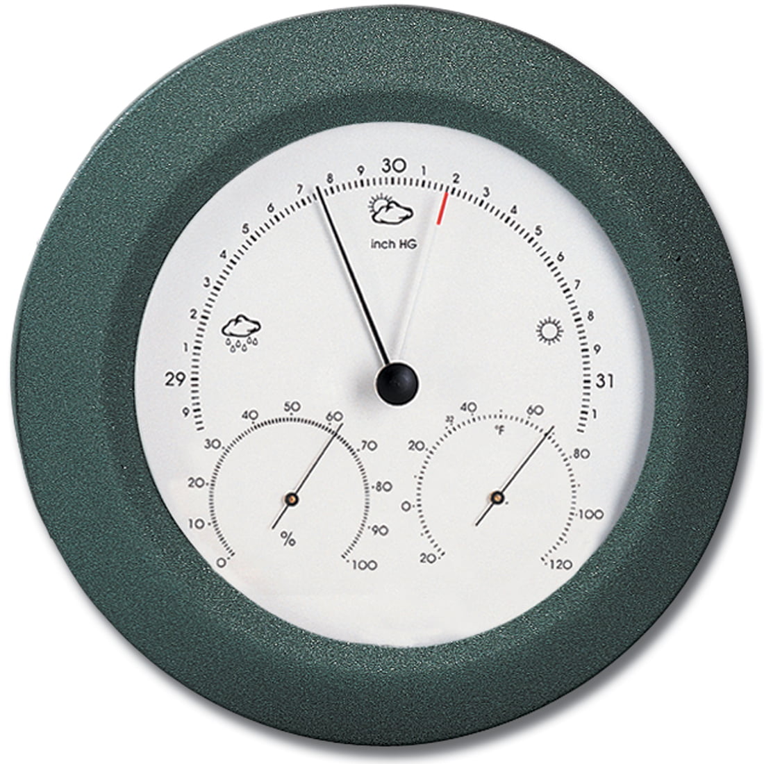 Hokco Weather Station  Barometer Thermometer Hygrometer 8.5 in Charcoal Grey 