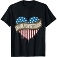 thumbnail image 2 of Thank You Veterans Day American Flag Heart Military Army T-Shirt, 2 of 3